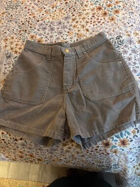 Vintage Lee High-Waist Corduroy Shorts - Gray